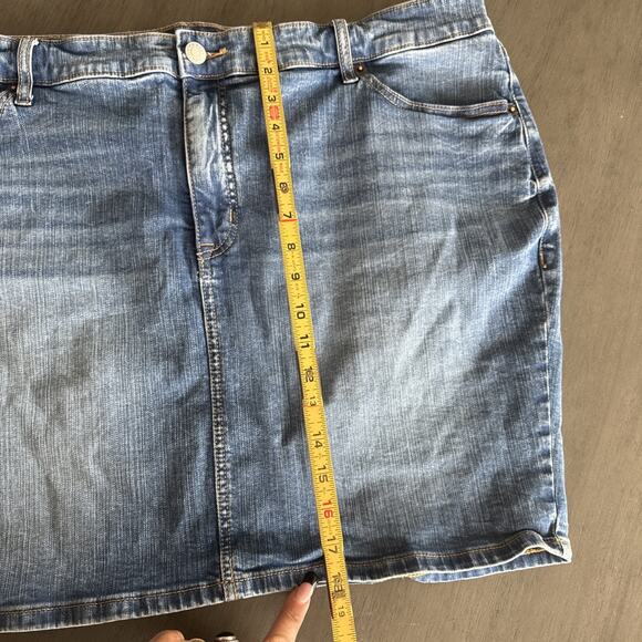 Torid Denim Feel The Fit Skirt Size 22 stretch 5 pocket jean blue - Picture 10 of 10